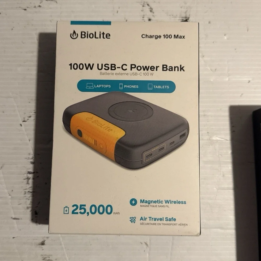 BioLite Charge 100 Max - 100W USB-C Powerbank/Portable Charger (25,000mAh) - NEW